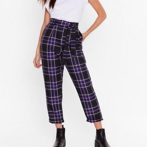 Nasty Gal Plaid Pants